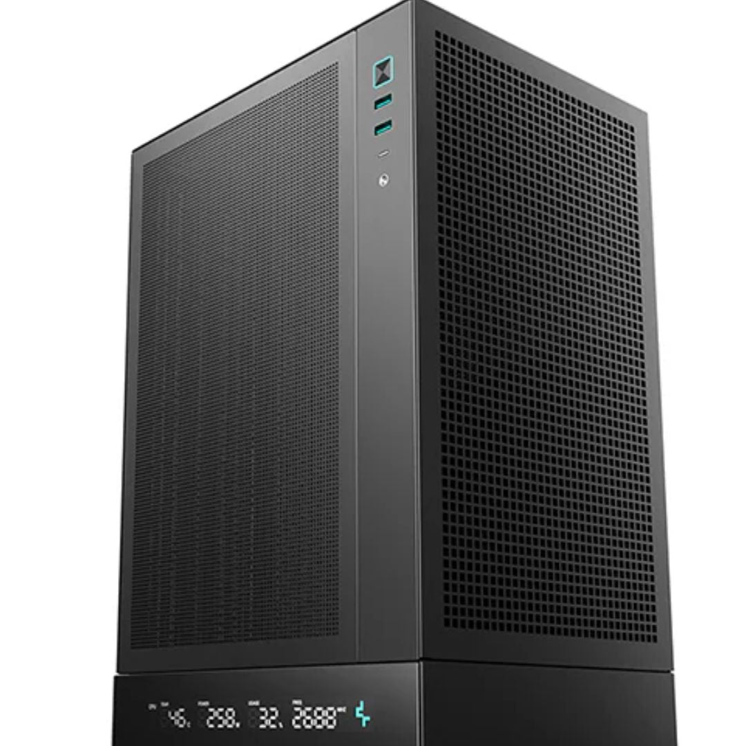 DeepCool CH170 DIGITAL ITX Case, Digital Status Display, Extremely portable size, Abundant Airflow Ventilation, Mesh panels, Full sized air cooler sup DeepCool CH170 DIGITAL ITX Case, Digital Status Display, Extremely portable size, Abundant Airflow Ventilation, Mesh panels, Full sized air cooler sup
